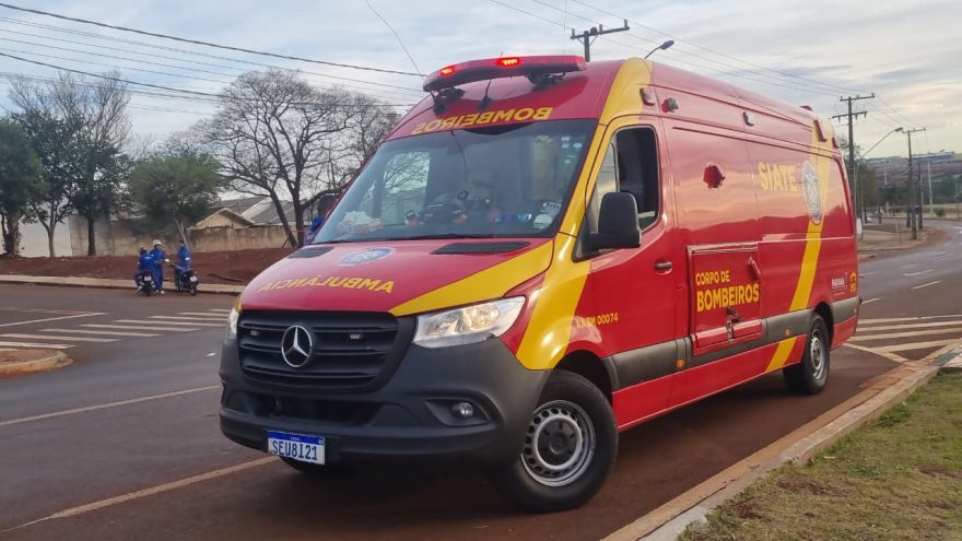 Gestante sofre acidente de moto na Avenida Piquiri
