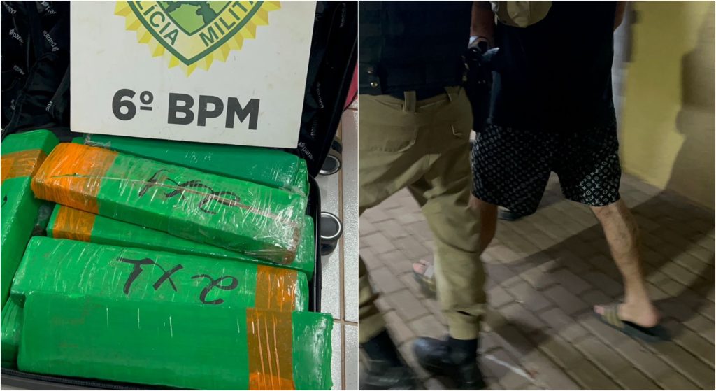 Motorista é flagrado com 14 quilos de maconha na Av. Tancredo Neves