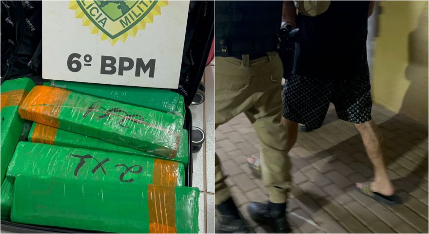 Motorista é flagrado com 14 quilos de maconha na Av. Tancredo Neves