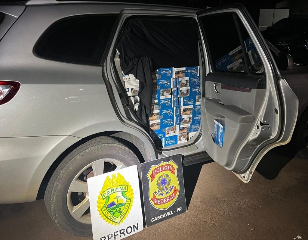 Homem é preso com carga de cigarros do Paraguai na BR-277 em ação conjunta da PF e BPFRON