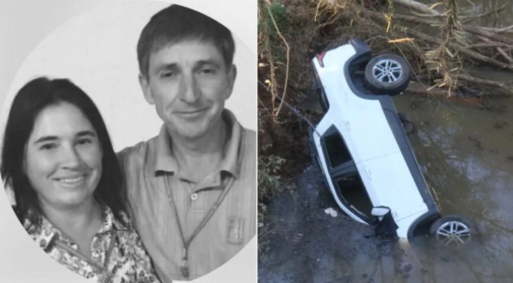 Casal que morreu após caminhonete cair em rio é identificado