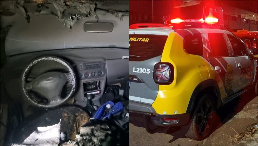 Mulher incendeia interior do carro do ex e foge no Santa Cruz