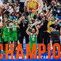 Brasil é campeão da AmeriCup de basquete após 16 anos de jejum Imagem referente a Brasil é campeão da AmeriCup de basquete após 16 anos de jejum