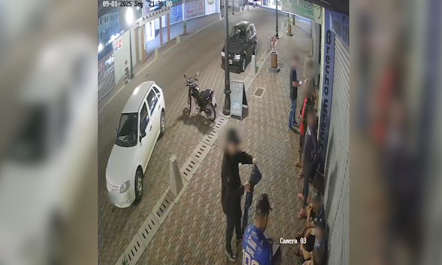 Câmeras flagram abordagem que resultou em trio detido por envolvimento com o tráfico