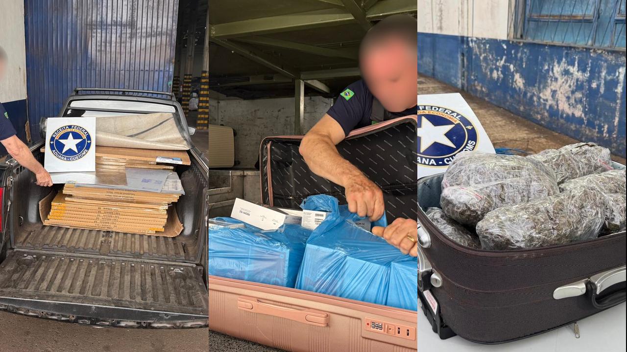 Receita Federal retém veículos, eletrônicos e drogas na região de Cascavel