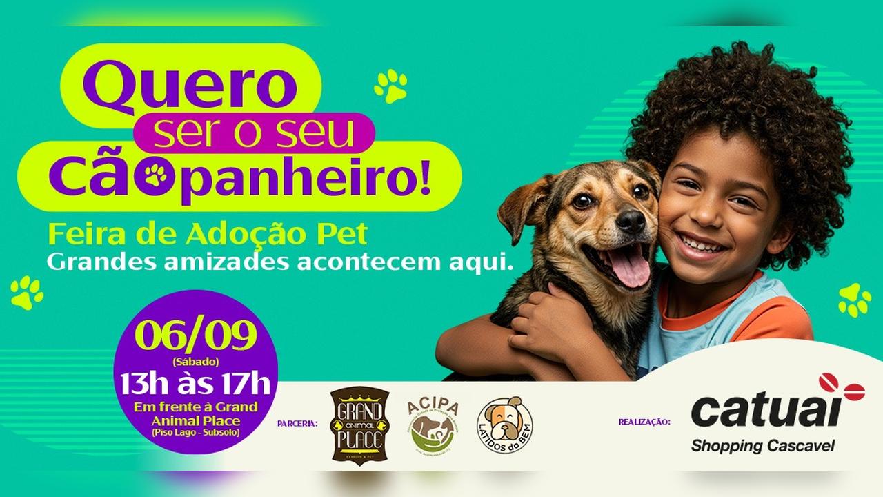 Catuaí Shopping promove feira de adoção de cães neste sábado (6)
