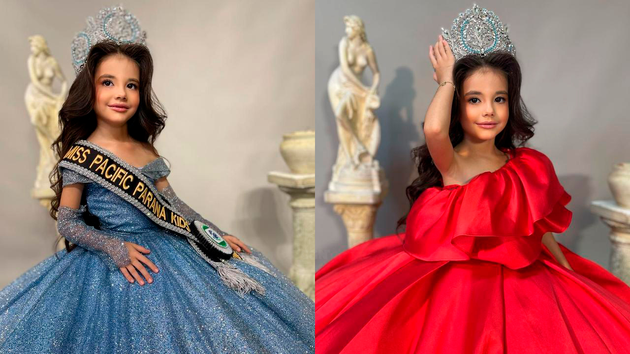Cascavelense Marcella Manu de apenas 6 anos representará o Paraná no Miss Brasil Pacific Kids 2025