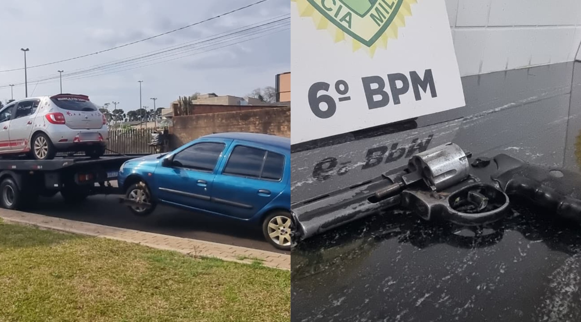 "Tuts-tuts" no Riviera termina com com veículos e arma apreendidos e trio levado à Delegacia