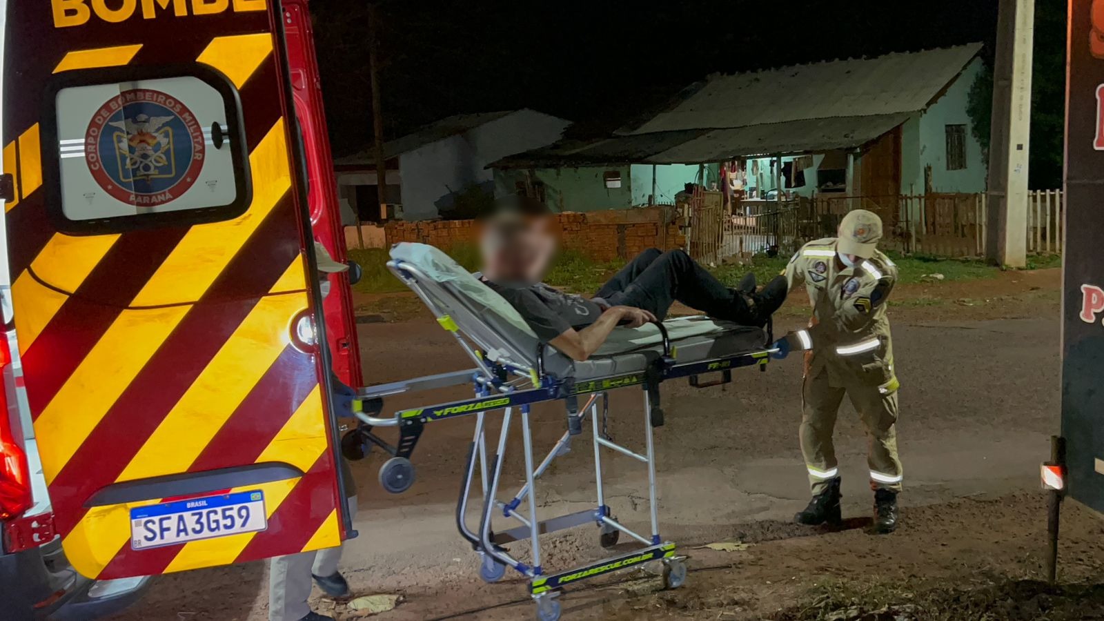 Homem é socorrido após supostamente ser atropelado em Cascavel