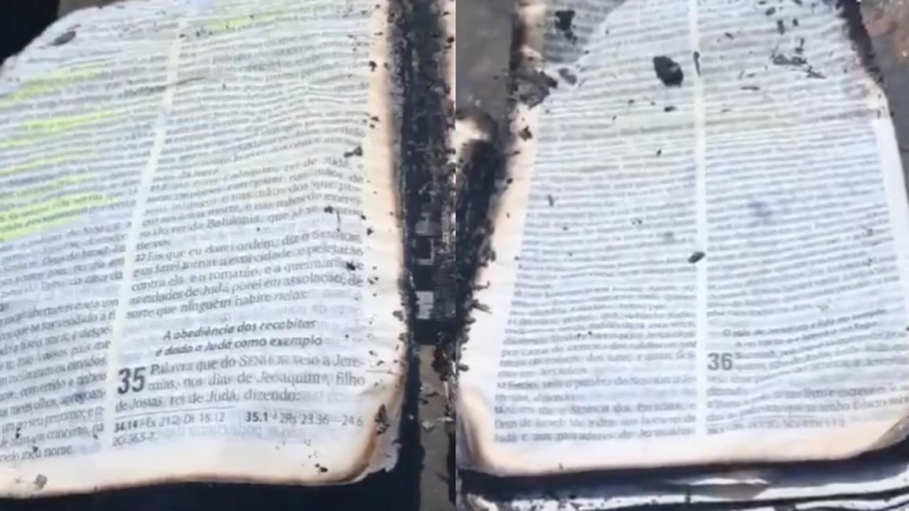 Seis casas são destruídas em incêndio, mas Bíblia permanece intacta Seis casas são destruídas em incêndio, mas Bíblia permanece intacta