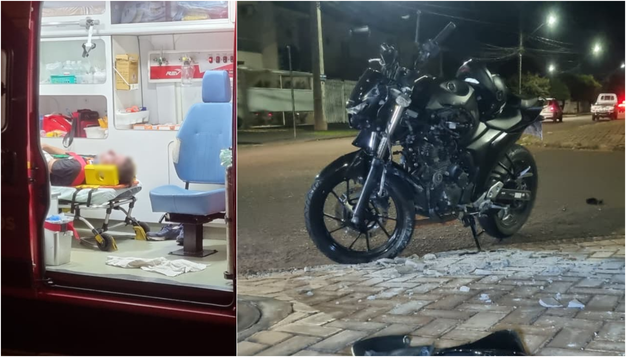 Motociclista fratura o punho em acidente de trânsito no Pioneiros Catarinenses