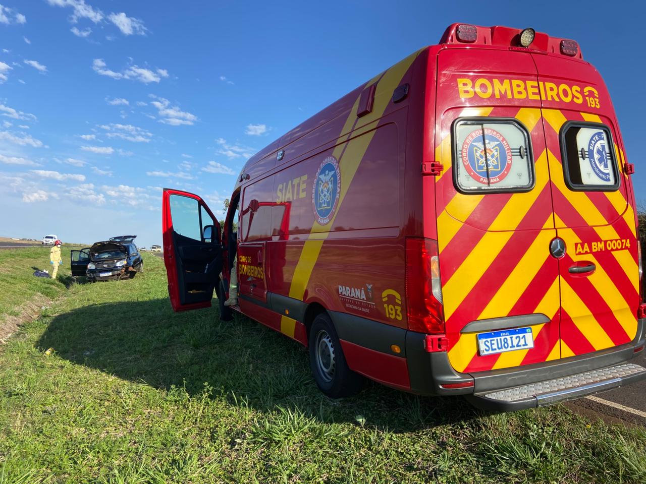 Três pessoas ficam feridas em acidente na BR-163, em Cascavel Três pessoas ficam feridas em acidente na BR-163, em Cascavel