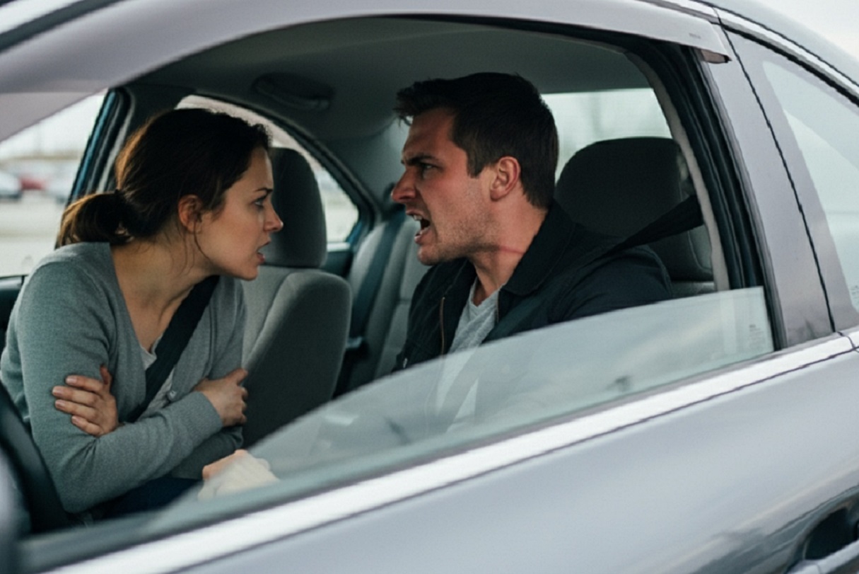 Crise de ansiedade vira pesadelo: Marido ameaça jogar carro contra caminhão e mulher foge Crise de ansiedade vira pesadelo: Marido ameaça jogar carro contra caminhão e mulher foge