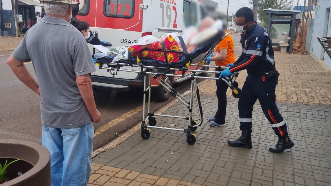 Idoso é socorrido após se engasgar com alimento na Rua Itália