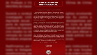 Adepol-PR manifesta apoio à delegada Thais Zanatta após desrespeito durante investigação Adepol-PR manifesta apoio à delegada Thais Zanatta após desrespeito durante investigação