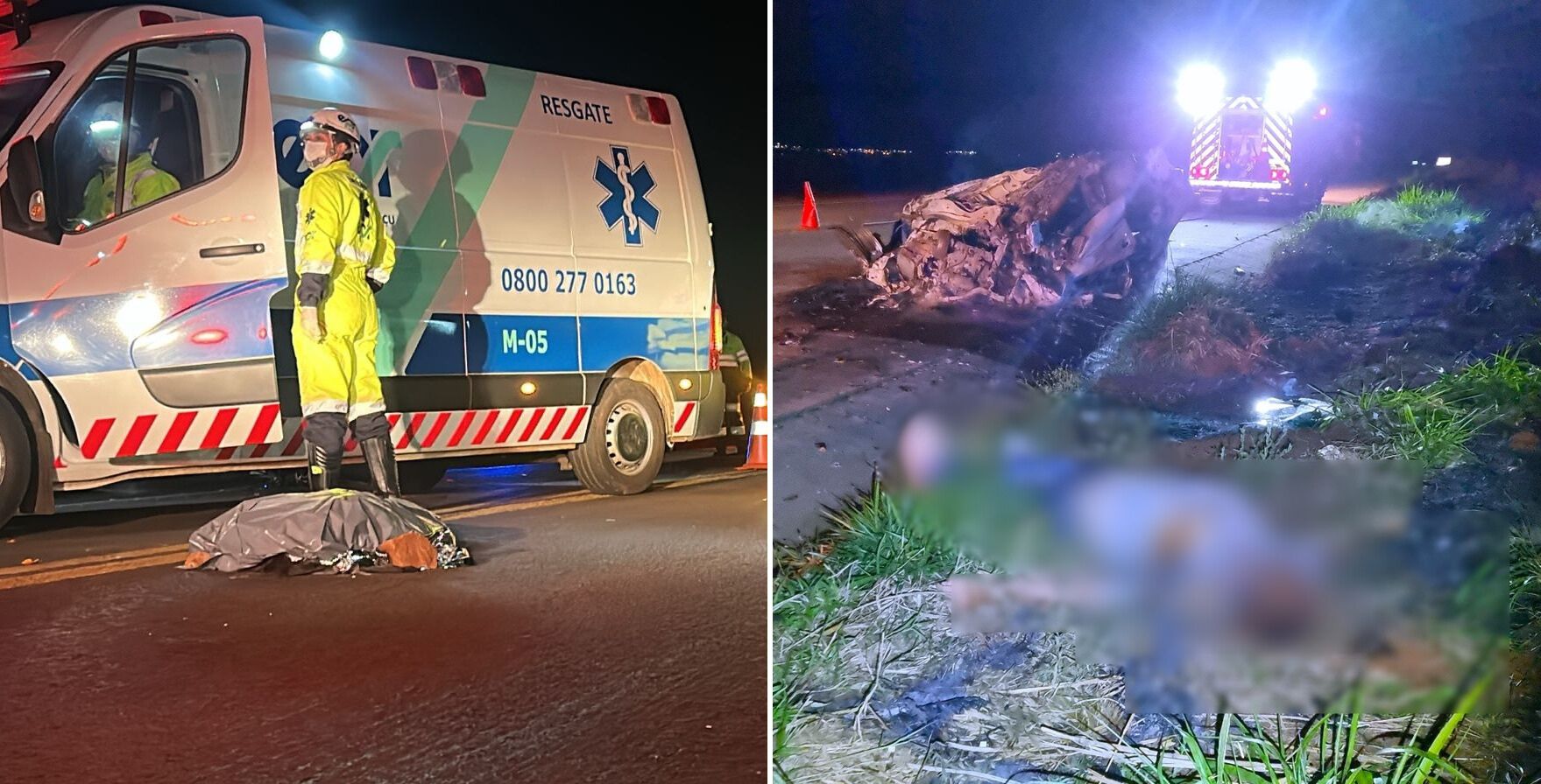 Tragédias nas rodovias BR-277 e BR-163 marcam noite sangrenta na Região de Cascavel Tragédias nas rodovias BR-277 e BR-163 marcam noite sangrenta na Região de Cascavel