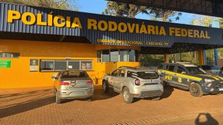 Eletrônicos contrabandeados são encontrados em veículos de escolta armada na BR-277, em Cascavel
