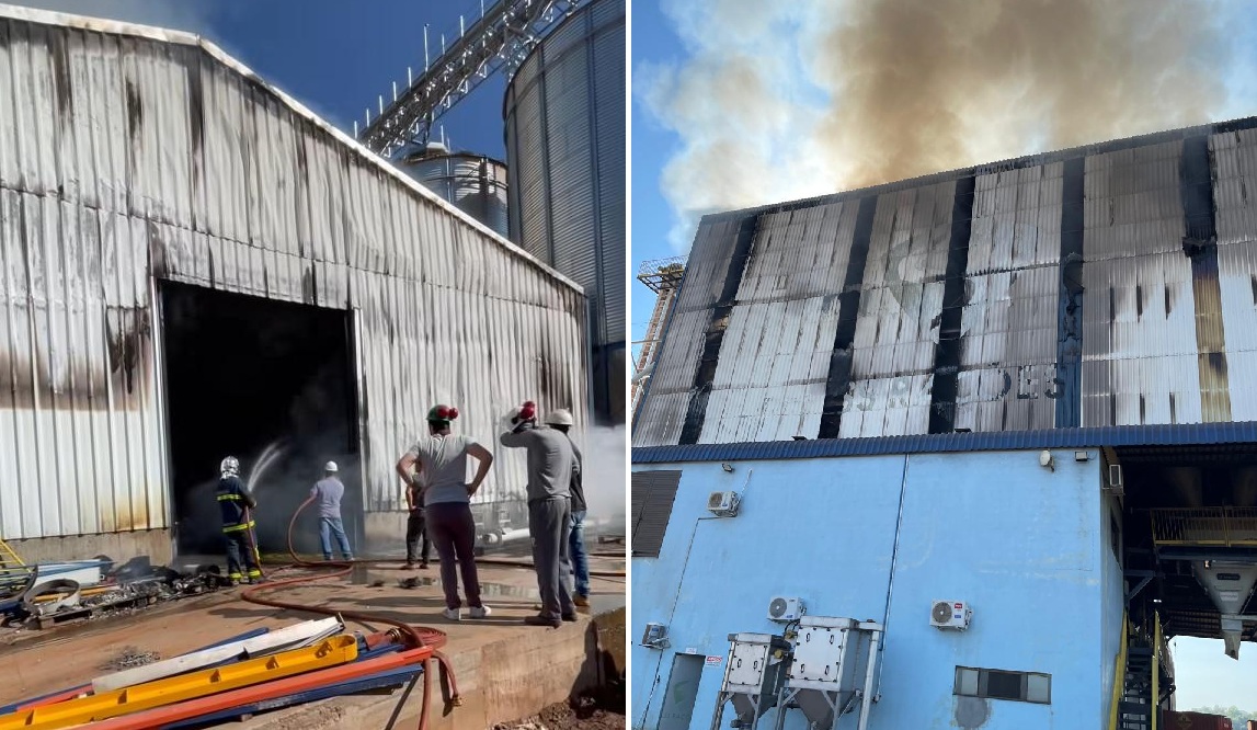 Fábrica de ração é tomada por fogo e assusta trabalhadores em São Roque