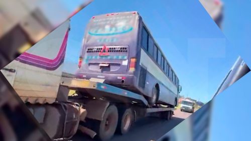 Imagem referente a Famoso ônibus do “5 contra 1” é guinchado em Cascavel