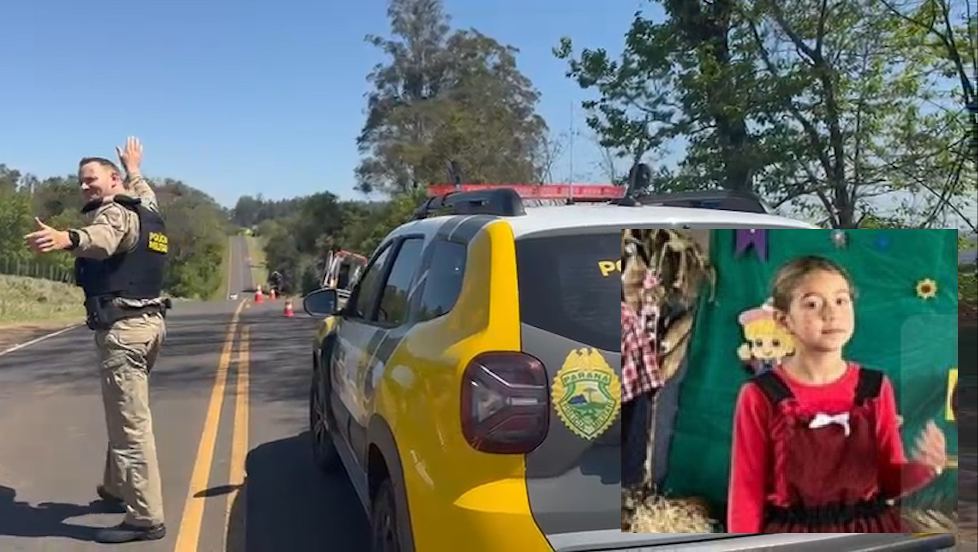 Polícia faz buscas por motorista que atropelou e matou Nicolly Rockenback do Amaral Polícia faz buscas por motorista que atropelou e matou Nicolly Rockenback do Amaral