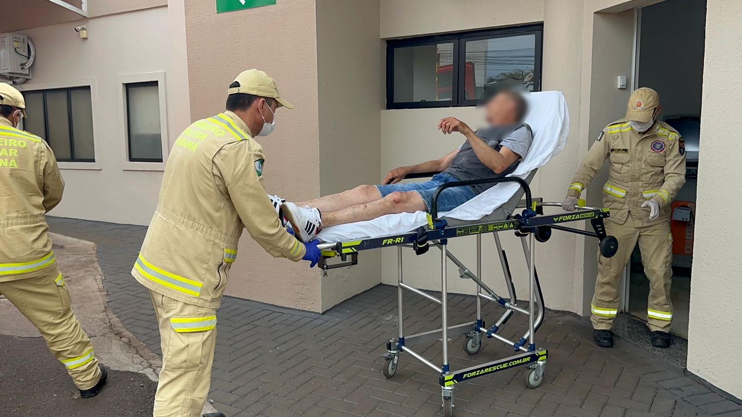 Homem de 55 anos fica ferido após acidente de trânsito na Rua Serra Dourada