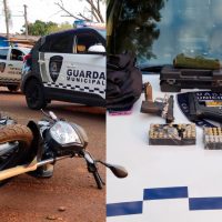 Imagem referente a GM e PM são mobilizadas em ocorrência disparos de arma de fogo, carro furtado e detidos no Esmeralda