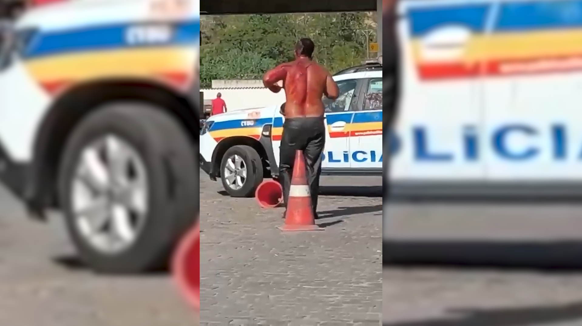 Homem em surto tenta matar o filho de 4 anos; Arma de choque não resolveu e PM reagiu com disparos de arma de fogo