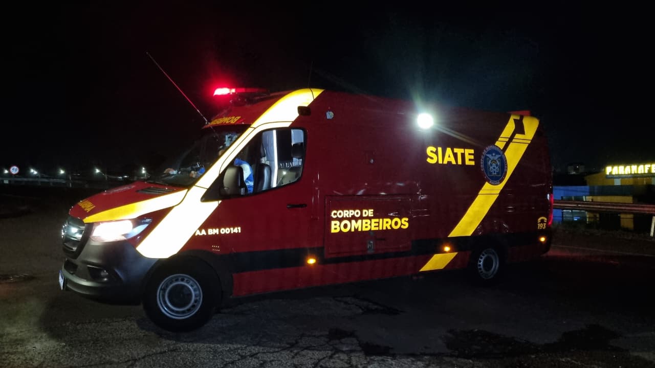 Com ferimento grave no nariz, homem é socorrido pelo Siate na marginal da BR-277