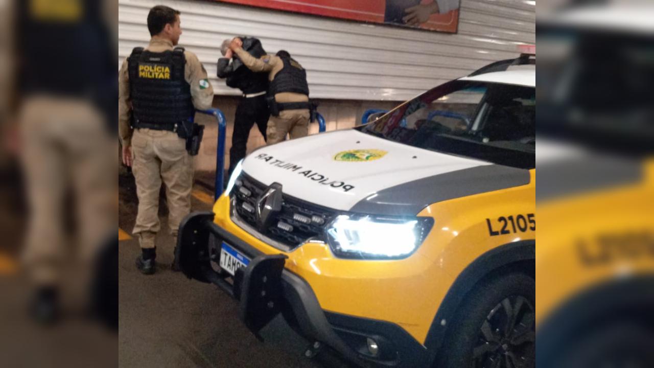 Durante patrulhamento em Lindoeste, PM detém homem em posse de maconha e cocaína