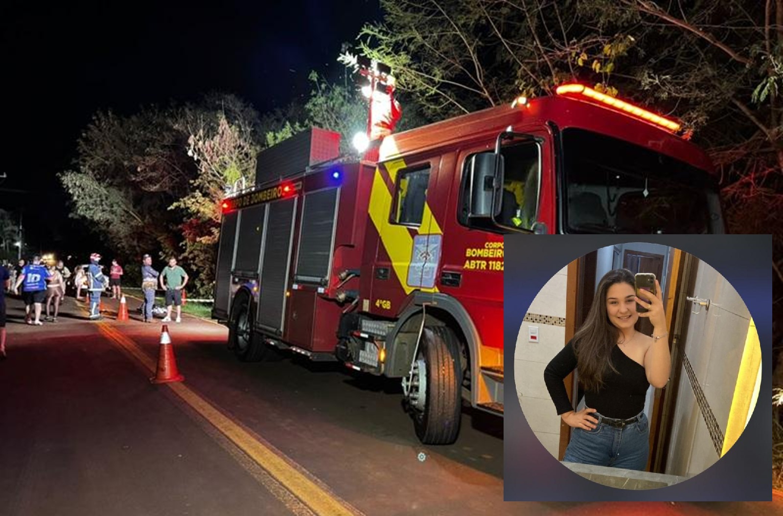 Beatriz Alves Gabriel é a vítima fatal do grave acidente na noite de ontem, em Palotina