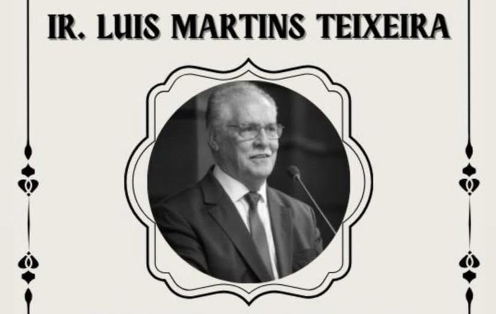 Ancião presidente da Congregação Cristã no Brasil em Cascavel, Luis Martins Teixeira, será sepultado no Cemitério Central