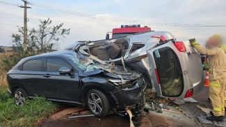 Duas pessoas morrem em grave acidente na BR-163 em Toledo