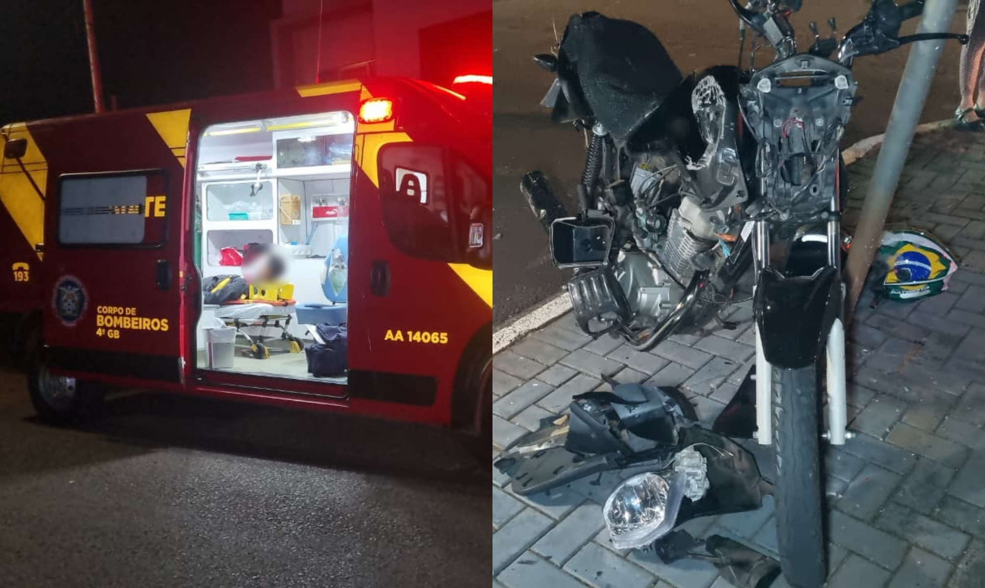 Motociclista sofre laceração na perna em acidente de trânsito no Angra dos Reis Motociclista sofre laceração na perna em acidente de trânsito no Angra dos Reis