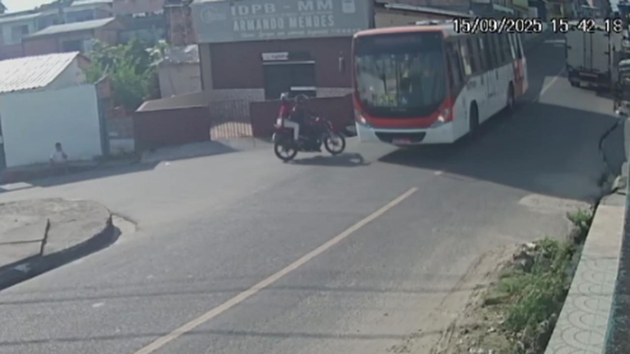 Imagens fortes: Vídeo mostra momento de grave acidente que vitimou motociclista