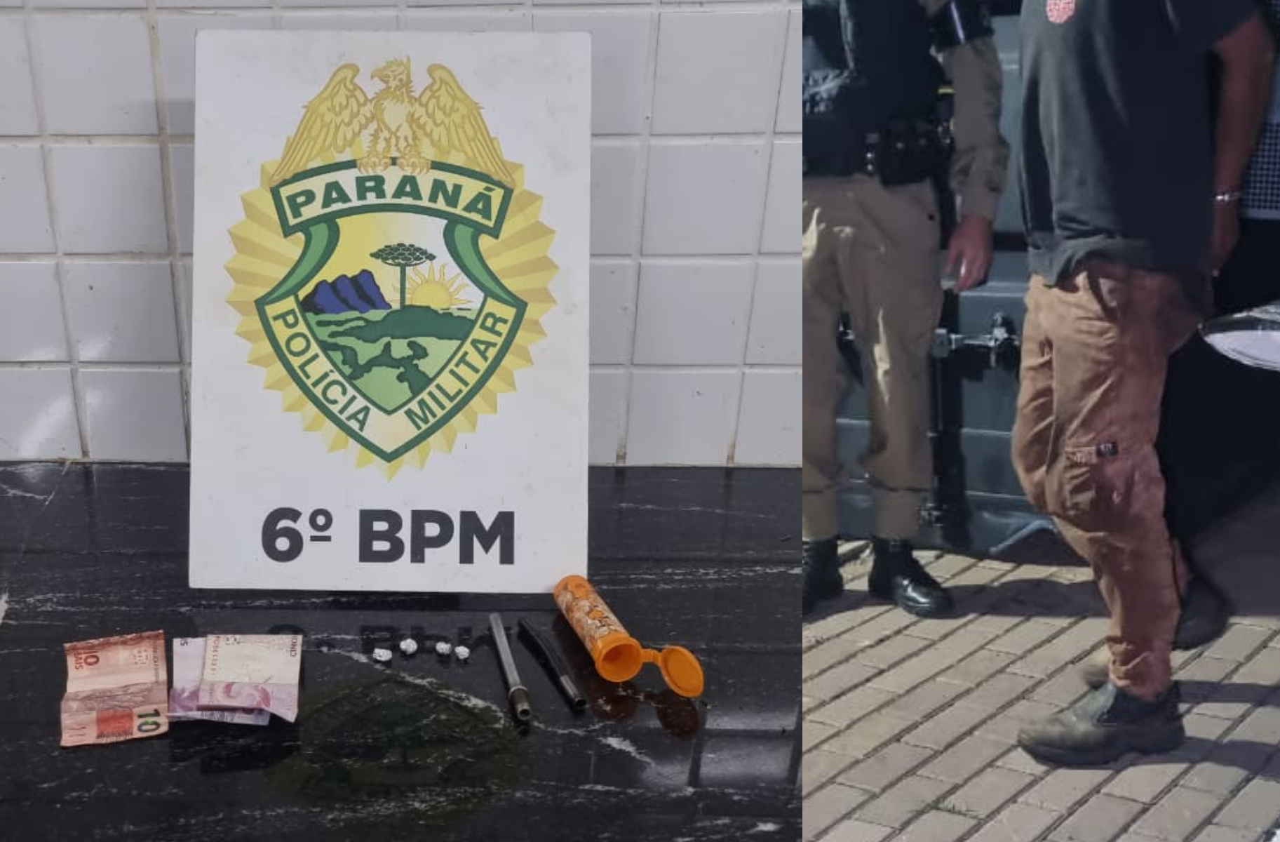 No 1º dia de "trabalho", jovem em posse de pedras de crack é preso pela Cavalaria na Av. Piquiri