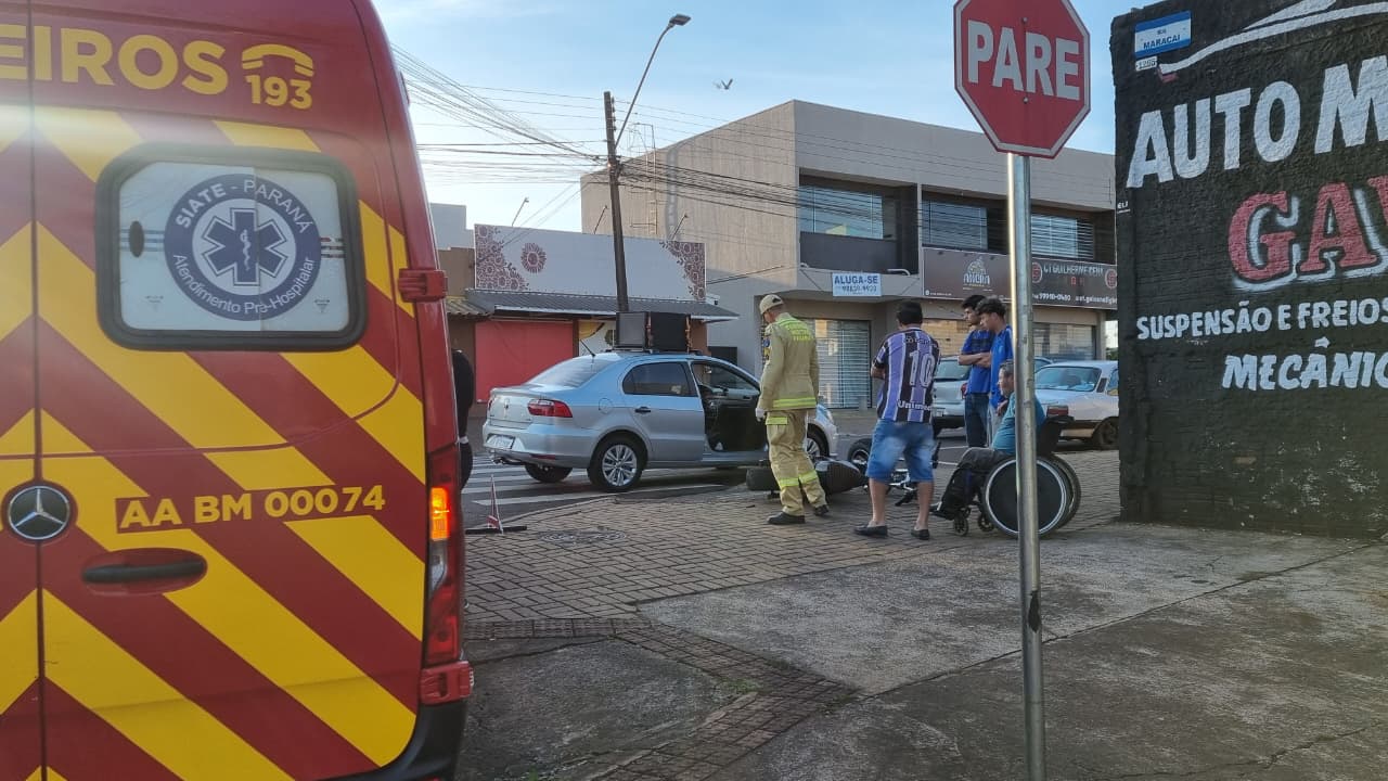 Colisão entre patinete elétrico e carro deixa jovem ferido na Região Norte de Cascavel