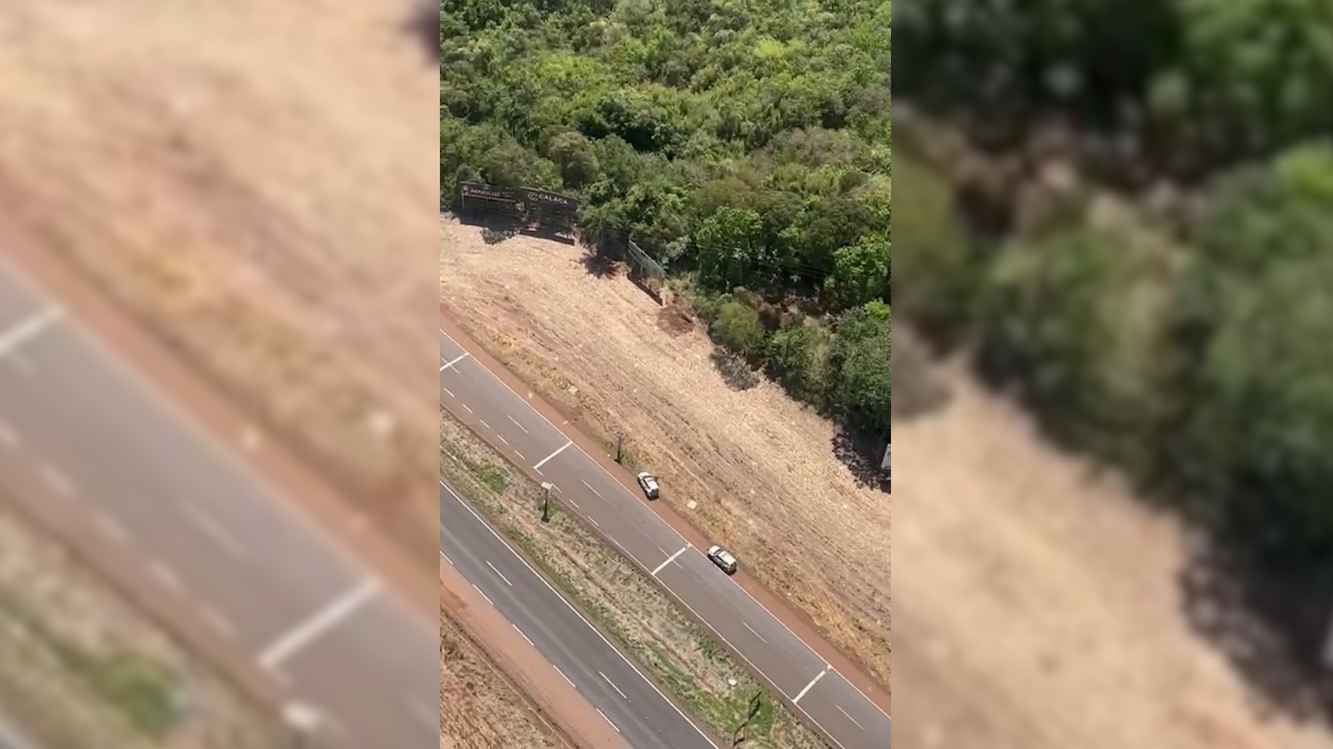 Imagens aéreas mostram local onde PM recuperou Space Fox na BR-467