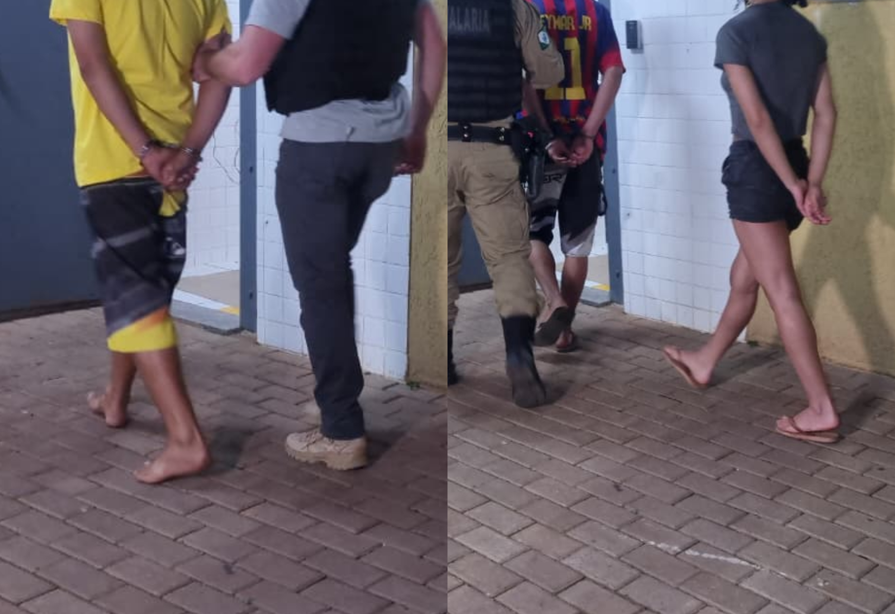 Bairro Interlagos: Trio tenta dispensar tablete de maconha, mas acaba sendo flagrado pela Polícia