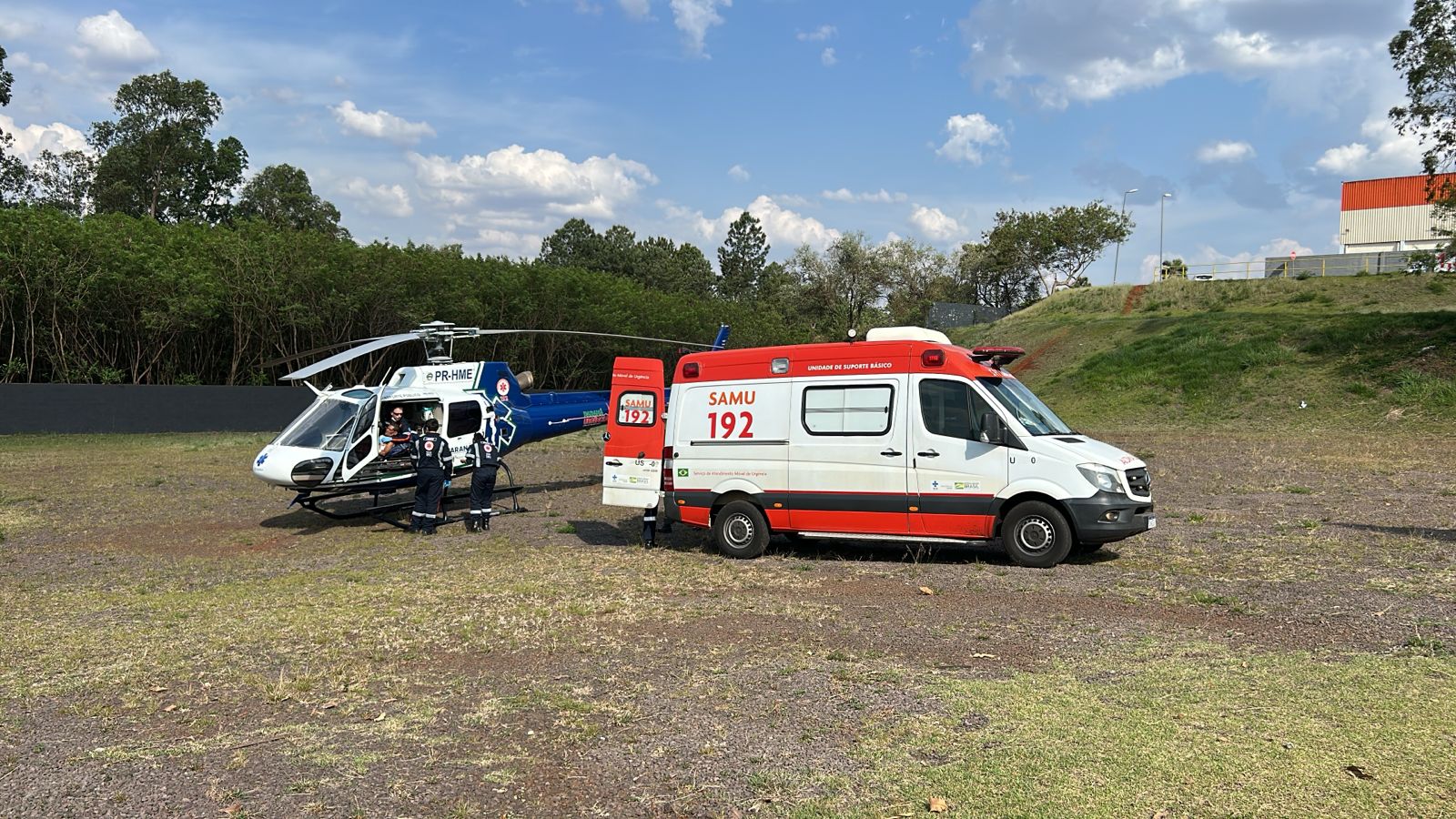 Helicóptero do SAMU resgata homem infartado de Tupãssi e traz para Cascavel