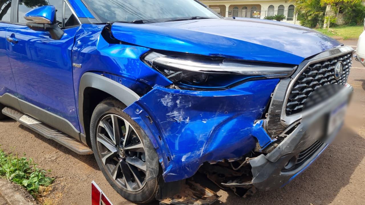 Acidente entre Montana e Corolla Cross é registrado no Maria Luiza