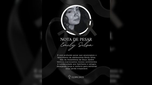 Imagem referente a Igreja lamenta morte da jovem Emily Silva, uma das vítimas do trágico acidente na BR-369