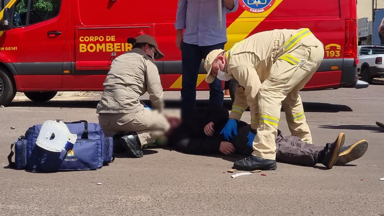 Motociclista bate os testículos no tanque da moto em acidente no Centro