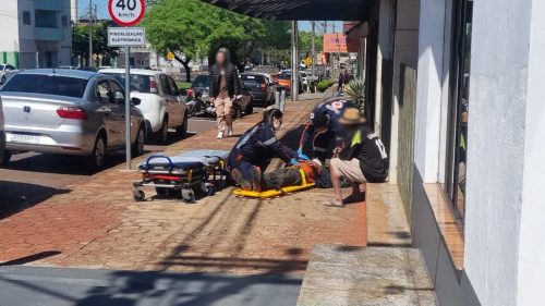 Suposta agressão vira tropeço: Samu socorre idoso de 70 anos na Avenida Assunção