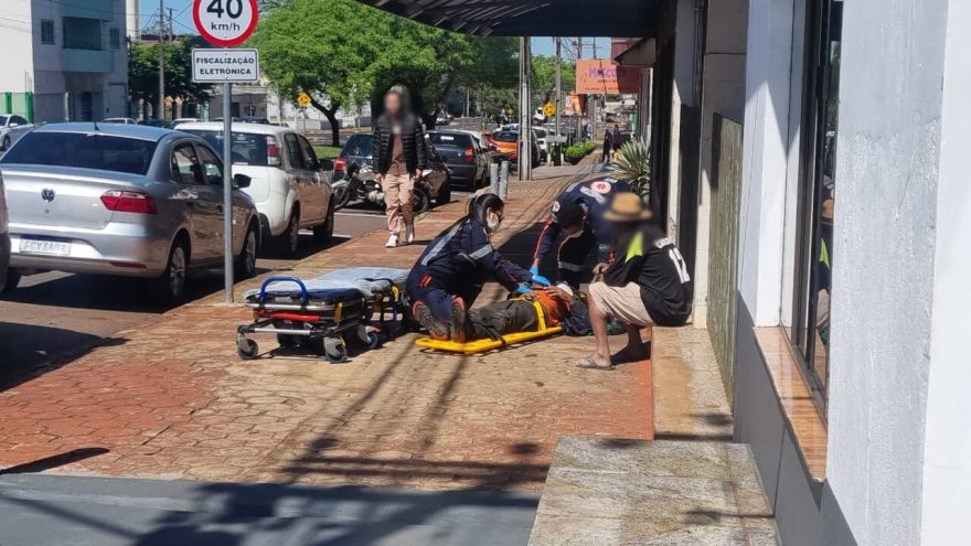 Suposta agressão vira tropeço: Samu socorre idoso de 70 anos na Avenida Assunção