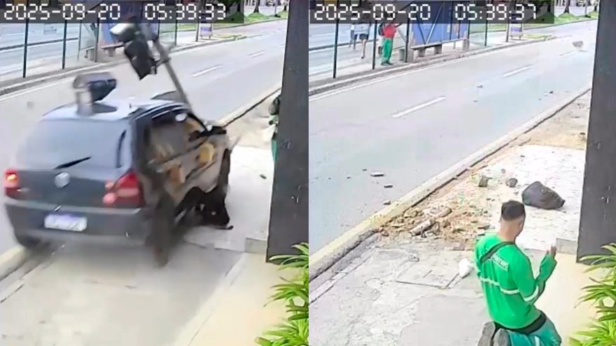 Livramento! Trabalhador ora de joelhos após escapar da morte
