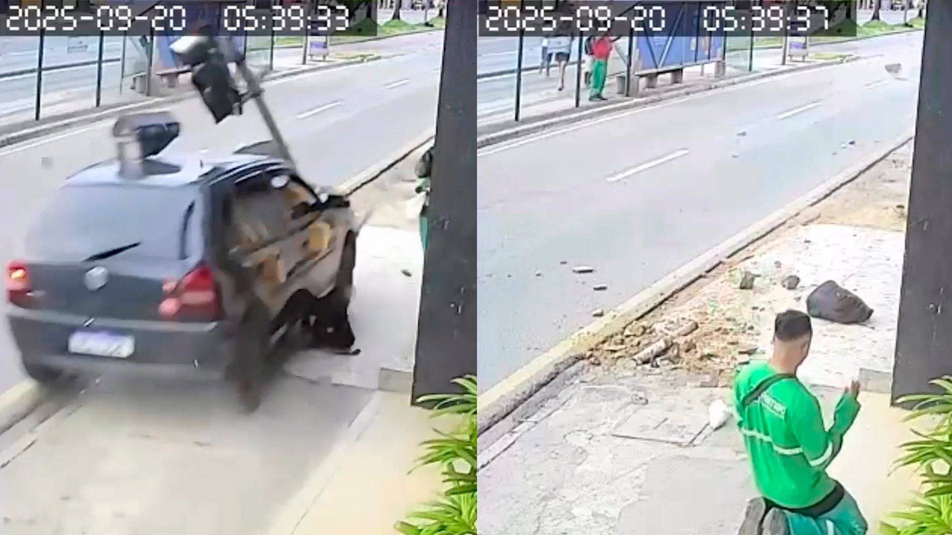 Livramento! Trabalhador ora de joelhos após escapar da morte
