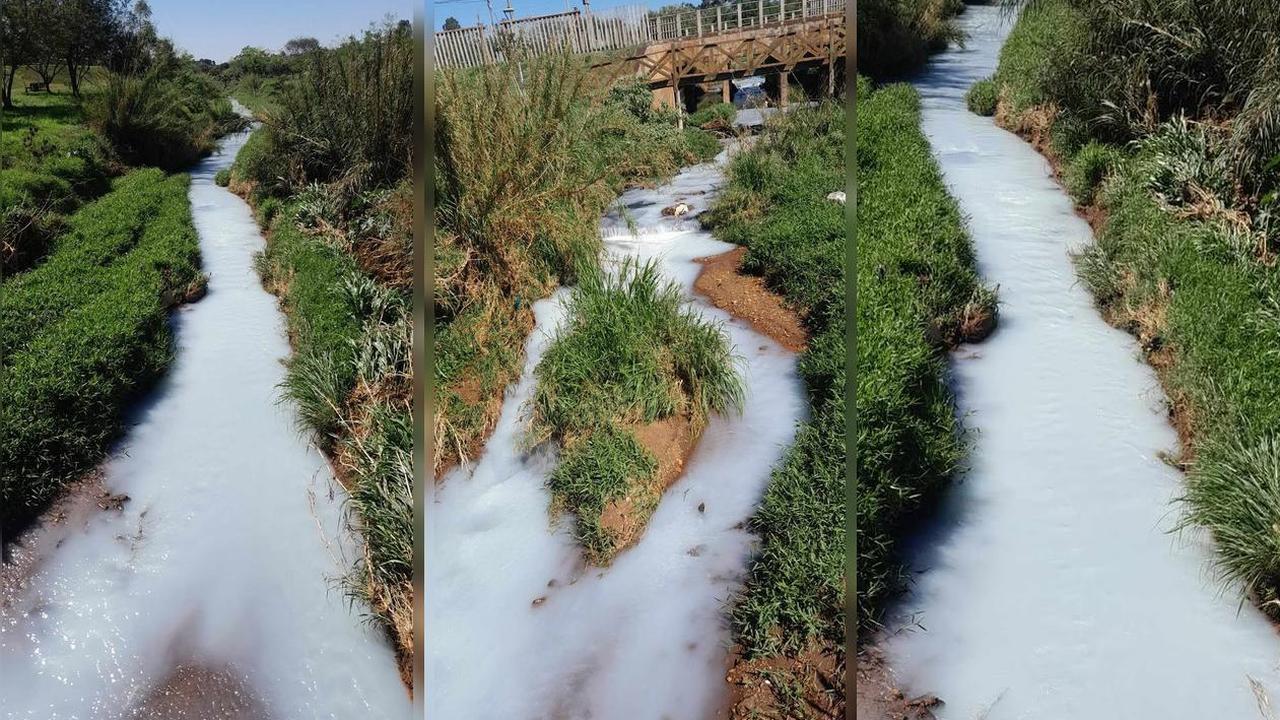 Água branca em riacho do Ecopark Morumbi preocupa moradores