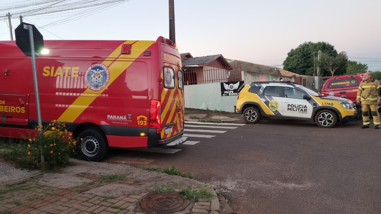 Fogareiro pega fogo e mulher inala fumaça em casa no Brasmadeira
