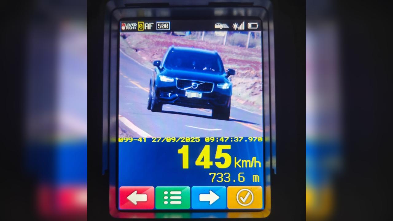 BPRv flagra 80 motoristas em excesso de velocidade na região do Lago de Itaipu