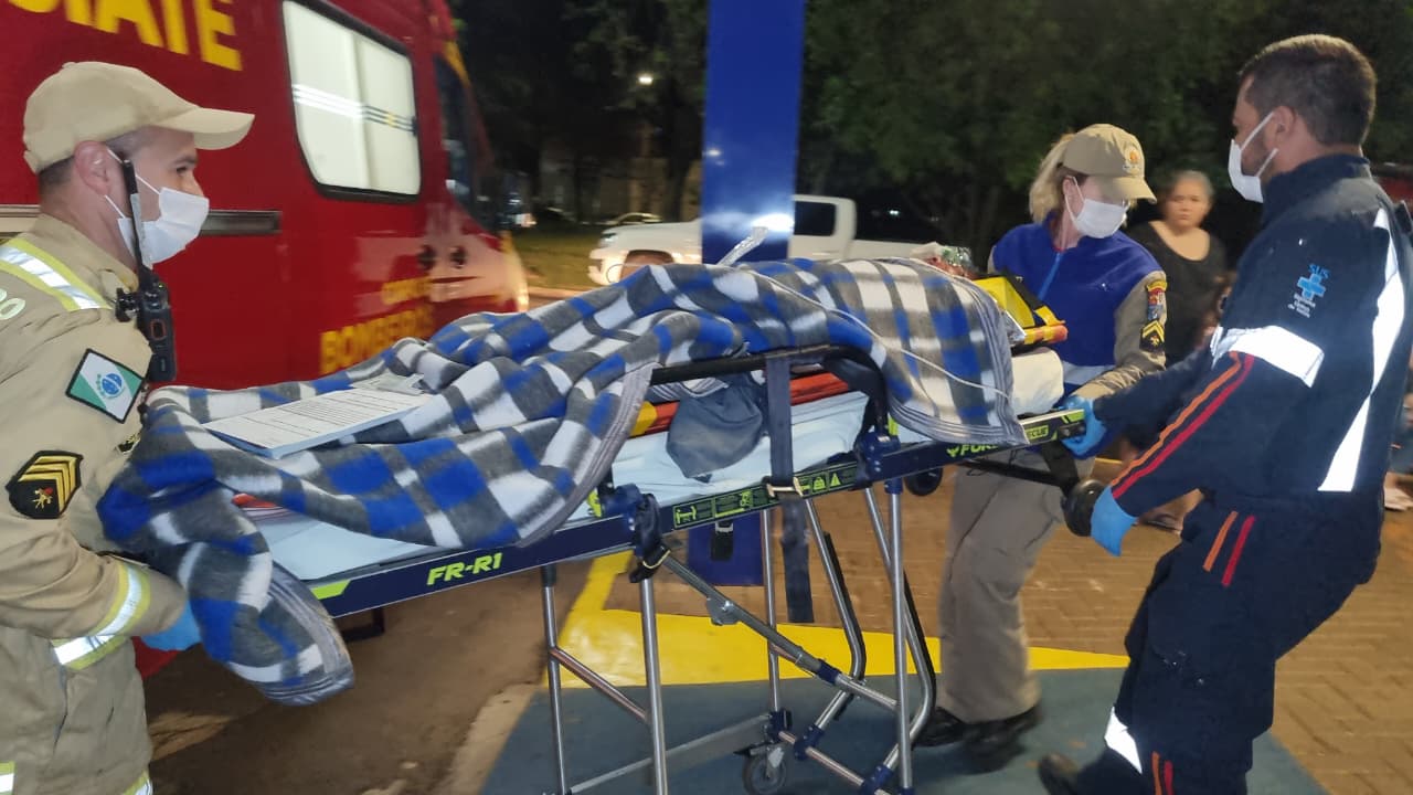 Motociclista que sofreu fratura em mandíbula e laceração na perna dá entrada no HUOP em Cascavel Motociclista que sofreu fratura em mandíbula e laceração na perna dá entrada no HUOP em Cascavel